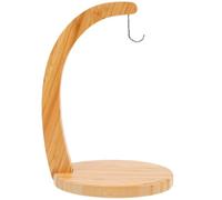 ELEOUTI Bamboo Fruit Hanging Rack with Hook, Versatile Banana Hook Stand for Kitchen Storage, Beautiful Simple Design for Organising Fruits Like Grapes and Bananas