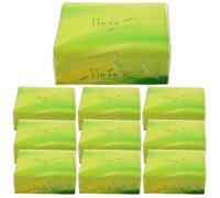 ELEOUTI Bamboo Pulp Paper Napkins Soft and Eco-Friendly for Outdoor Travel 10 Packs Practical Tissue Packs Made from Natural Bamboo Pulp, Suitable for Hotel and Public Use