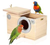 ELEOUTI Bird Breeding Nest Box and Separated Interior with Convenient Synthetic Material Train Nesting Skills for Parrots and Birds for Outdoor Use