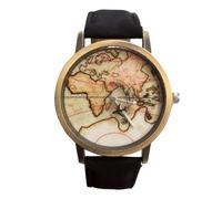 ELEOUTI Canvas Watch with Bronze Case and Plane Second Hand Dial