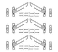 ELEOUTI Casement Window Locks with Safety Catch 6pcs Stainless Steel Window Control Device Preventing Damage for Home and Office