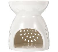 ELEOUTI Ceramic and Period Service Time with Simple Design Tealight Candle Holder Diffuser Burner for Bedroom Essential Oil Fragrance Warmer