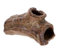 ELEOUTI Ceramic Escape Hole House for Lizards and Shrimp, Pottery Clay Rotten Tree Shelter and Breeding Nest for Reptile or Fish Habitat Decoration Random Color