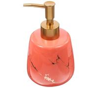 ELEOUTI Ceramic Soap Dispenser Bottle, with Sturdy Base Design and 300ml Capacity Reusable Pump Refillable Liquid Hand Soap Container for Bathroom and Office Use