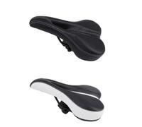 ELEOUTI Comfortable and Design Saddle for Hollow Bike Leather, Black Bicycle Seat Cushion Protecting Butt and Spine, Size 27x15x6cm Mountain Biking Road