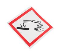 ELEOUTI Corrosive Material Warning Sign Self-Adhesive Adhesive Decal 10X10Cm Identification Label for Chemical Handling Environments