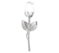 ELEOUTI Crystal Rose Figurine with Smooth Surface, Contemporary Glass Rose Flower Home Décor Accent, Beautiful Appearance Collectible Ornament for Wedding Or Valentine