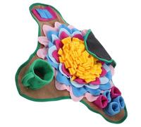 ELEOUTI Dog Snuffle Mat Pet Feeding Mat Interactive Slow Feeder with Plush and Canvas Material Flower Shape for Pet Feeding and Playing, Skin-friendly with Long Serving Life