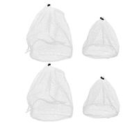 ELEOUTI Drawstring Mesh Laundry Bags Prevents for Washing Machine 4pcs Polyester Laundry Bags with Thick Coarse Mesh and Strengthened Edge Stitching, for Delicate Coats and Sweaters