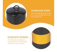 ELEOUTI Driveway Security Post Parking Barrier Safety Warning Column Stainless Steel with Reflective Film Black Sturdy Vehicle Blocking Post for Residential Areas and Ports