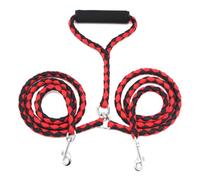 ELEOUTI Dual Dog Leash for Two Small Dogs with Strong Nylon Structure and Comfortable Handle Heavy Pulling Capacity and Daily Walks Random Color