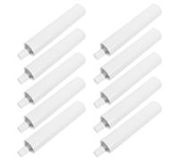 ELEOUTI Empty Aluminum Storage Tubes with Screw Cap White 10pcs 100ml Refillable Paint Storage Tubes Storing and Mixing Colors for Oil Paint , Professional Artists and Students