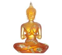ELEOUTI Figurine Golden for Office Table Decoration Resin Buddha Sculpture with Durability and Not Easy to Break Features Ornament Traditional Style and Living Room Desk for Those Who