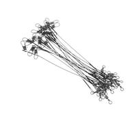 ELEOUTI Fishing Leader Wire with Secure Attachment and Smooth Surface Steel with Swivels Snap 20pcs High Strength Wire Fishing Leader Material for Bass and Bait in Dense Aquatic Plant