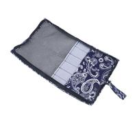 ELEOUTI Foldable Portable Cloth Brush Roll Case with 6 Slots and Zippered Pouch Soft Brush Protector for Artists and Calligraphy Enthusiasts for Daily Art Use and Travel