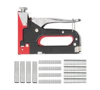 ELEOUTI Heavy Duty Staple and Nail Gun with Spring Loaded Adjustable Mechanism and Ergonomic Curved Handle, Multi Function Metal Staple Device for Woodworking and DIY Furniture Fixing