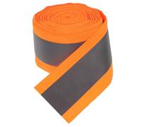ELEOUTI High Visibility Reflective Fabric Tape Sew on Webbing Strip for Clothes and Backpacks, Orange Polyester Material, Cuttable Reflective Tape for Night Safety Use