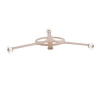 ELEOUTI Holder Efficiency Roller with PVC Microwave Arm Turntable Triple Tripod for Plate Brown to Keep Rotating and Cooking Oven Food