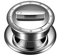 ELEOUTI Kitchen Timer with High Temperature and Friction Resistance Stainless Steel Mechanical Visual Timer for Precise Time Management for Steaming Pot and Soup Pot Lid in The Kitchen