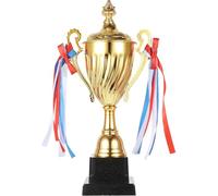ELEOUTI Large Metal Trophy Cup 32.5cm Gold Award for Sports Competitions and Elementary School Awards Ceremonies, Game Prize Winner Trophy