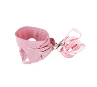 ELEOUTI Lightweight Small Pet Harness with Chest Strap for Hedgehog and Guinea Pig, Red Cotton Material with Stripe Design, Easy to Put and Take, for Outdoor Walking and Control