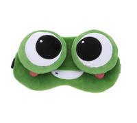 ELEOUTI Lovely Green Frog Sleep Eye Mask with Plush and Gel Material, Lightweight Design with Elastic Bands for Comfortable Indoor and Camping Use, for Those Who Want Deep, Uninterrupted