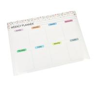 ELEOUTI Magnetic Plan Calendar Refrigerator Board Whiteboard with for Weekly Writing Recording Lists Features Material for Notes and, Kitchen Office Use