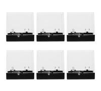 ELEOUTI Mineral Specimen Display Boxes Not Easily Deformed and Easy to Clean Plastic 6pcs Small Storage Boxes for Rock Collection and Gemstone Display