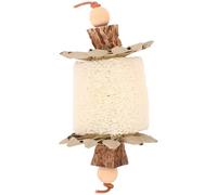 ELEOUTI Natural Loofah and Palm Leaves Bird Biting for Parrots with Wear and Break Resistance, Suitable as A Parrot Foraging and Home Decoration Accessory