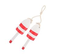ELEOUTI Nautical Hanging Float Wooden Wall Decor Vintage Mediterranean Style Red Wooden Hanging Float for Bedroom Or Dormitory with Simple and Delicate Design