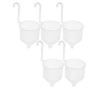 ELEOUTI Paint Viscosity Funnel 5pcs White Plastic Precise Readings for Automotive Paint Sprayer and Industrial Coating Testing