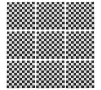 ELEOUTI Paper Napkins 100pcs Disposable Dinner Napkins Classic Black and White Checkered with High Absorbency and Tear Resistance for Birthday Party and Wedding