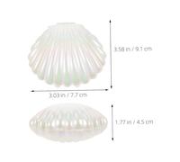 ELEOUTI Pearl Shell Candy Boxes 6pcs White Pp Clamshell Containers for Party Favors and Small Item Storage Portable and Reliable Storage Solution for Weddings and Birthdays