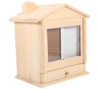 ELEOUTI Pet Cremation Urn Memorial Wooden Urn Secure Preserving Ashes Solid Wood Simple Shaped Elegant Design for Home Pets Cemetery Pet's Ashes