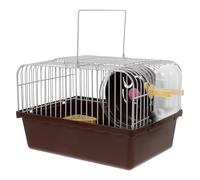 ELEOUTI Portable Brown Hamster Cage Travel Carrier Multifunctional Design Abs Material Water Bottle Holder Accessories Beautifully Crafted Elegant Small Animals Habitat