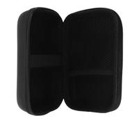 ELEOUTI Portable Household Headphone Bag with Oxford Cloth and Eva Material, Simple and Generous Style, for Organizing Power Bank and Data Cables during Travel Or Camping Black