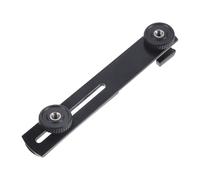 ELEOUTI Portable Microphone Bar with Dual Head Fill Light Holder, Aluminium Alloy and Iron Construction, Creative Design, Suitable for Video Conference and Video Call Use
