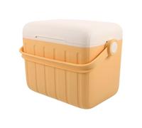 ELEOUTI Portable Snack Box Insulated Food Carrier 6l Yellow Cooler Box with Handle, Spacious Compartments, for Picnic and Fishing