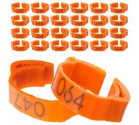 ELEOUTI Poultry Leg Bands No Tools Required Orange 100pcs Reduce Possibility of Loss for Chicken and Poultry Suitable for Farm Identification and Management