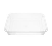 ELEOUTI Rectangular Acrylic Food Storage Tray and Visible with Smooth Texture Large Capacity Serving Plate Suitable for Home Use and Fast-Food Restaurants 30x24cm