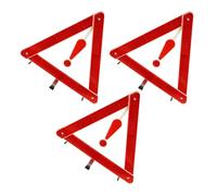 ELEOUTI Reflective Triangle Warning Signs Pvc and Abs 3pcs Portable Road Safety Kit for Vehicles Emergency Situations