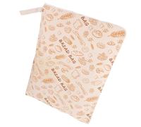 ELEOUTI Reusable Beeswax Bread Bag with L-Shaped Opening Large 17x13 Inch Waxed Cotton Bread Storage Bag Space-Saving Freezer-Friendly for Everyday Breakfast Use