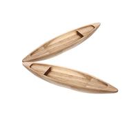 ELEOUTI Rustic Wooden Boat Model Floating Fish Tank Decor Nautical Craft Miniature Ornament for Home and Office Display