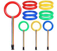 ELEOUTI Safety Walking Rope Cloth and Plastic Material 12 Pcs Round Ring Handles Designed to Reduce Teachers Workload and Improve Kids for Kindergarten and Preschool Children