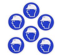 ELEOUTI Self Adhesive Hard Hat Label Stickers and Simple Intuitive Design for Workplace Environments 10pcs Made of Sturdy Pvc with Highly Visible Warning Signs