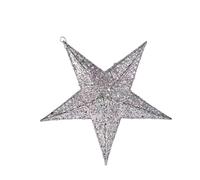 ELEOUTI Silver Iron Pentagram Star Hanging Pendant Christmas Hanger Decoration for Entryway and Wall, Shiny Holiday Ornament Christmas Edition for Home Décor