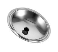 ELEOUTI Silver Stainless Steel round Pot Lid Universal Cooking Pot Supply with Anti-splash Feature and Simple Convenient Design, Portable Kitchen Cover