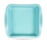 ELEOUTI Square Cake Pan Silicone Loaf Pan Made from Food-Grade Silicone with Easy Release Feature, Heat Resistant and Versatile Use for Baking A Variety of Desserts and Everyday Treats