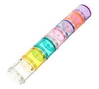 ELEOUTI Stackable Pill Organiser Box Sturdy PC Material with Multiple Compartments, Portable Medicine Storage Container Weekly Pill Case Organiser for Home and Traveling Use