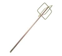 ELEOUTI Steel Paint Mixer Rod Attachment for Drill Easy to Operate and Efficient Mixing Tool Golden Colour Paint Stirrer for Drill Use and Cement Mixing Tasks